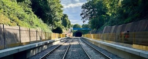 Moseley Station platform construction